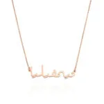 Personalized Glam Name Pendant Necklace in 14K Gold