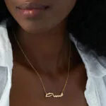Personalized Glam Name Pendant Necklace in 14K Gold