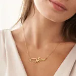 Personalized Glam Name Pendant Necklace in 14K Gold