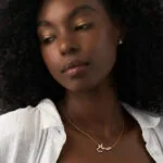 Personalized Glam Name Pendant Necklace in 14K Gold