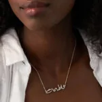 Personalized Glam Name Pendant Necklace in 14K Gold