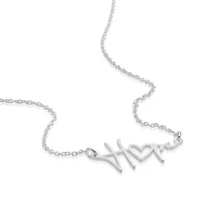 Heartbeat Personalized Name Pendant Necklace in 14K Gold