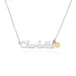Personalized Script Name Pendant Necklace - 14K Gold, Moissanite Option