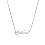 Personalized Signature Pendant Necklace - 14K Gold, Custom Design