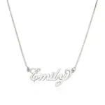 Personalized Elegant Script Name Pendant in 14K Gold
