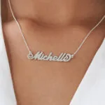 Personalized Elegant Script Name Pendant in 14K Gold