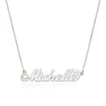 Personalized Elegant Script Name Pendant in 14K Gold