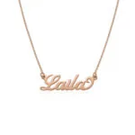Personalized Elegant Script Name Pendant in 14K Gold