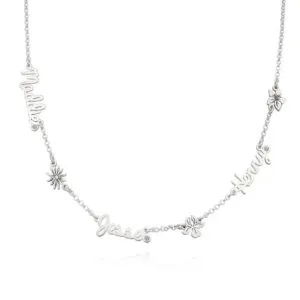 Garden Personalized Name Pendant Necklace in 14K Gold