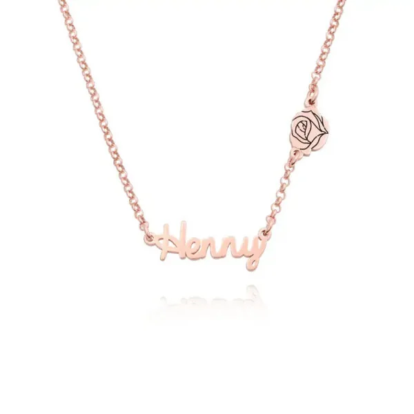 Personalized Stylish Name Pendant Necklace in 14K Gold