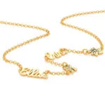 Personalized Stylish Name Pendant Necklace in 14K Gold