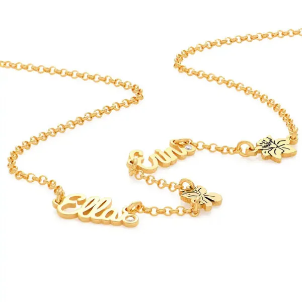 Personalized Stylish Name Pendant Necklace in 14K Gold