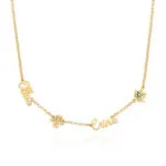 Personalized Stylish Name Pendant Necklace in 14K Gold