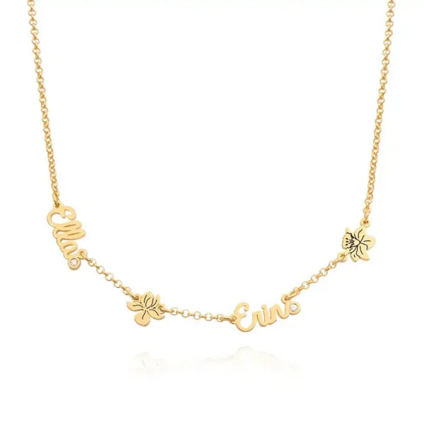 Personalized Stylish Name Pendant Necklace in 14K Gold